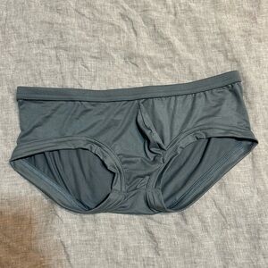 N2N Bodywear Grey Poly Stretch Bikini Briefs Size Large New